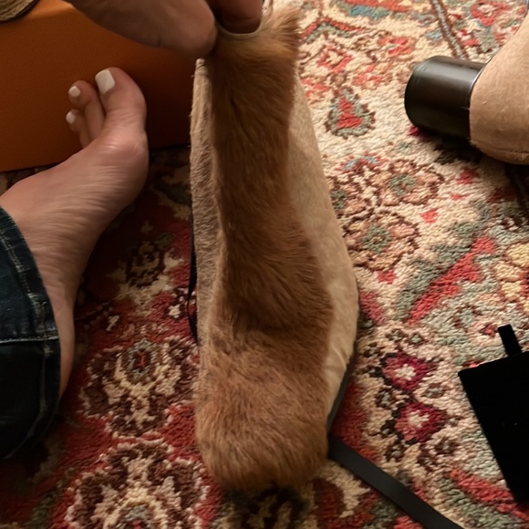 FENDI Ankle Boots worn 5 times . Very stylish and comfy . Camel hair camel. - Picture 10 of 12